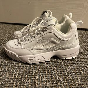 new white fila platform shoes